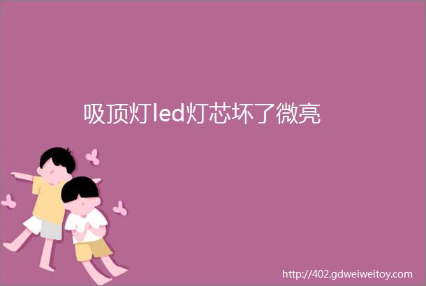 吸顶灯led灯芯坏了微亮